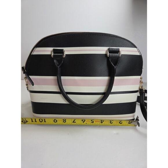 Kate Spade Carli Grove Street Classic Stripe Black Pink White - Picture 4 of 9